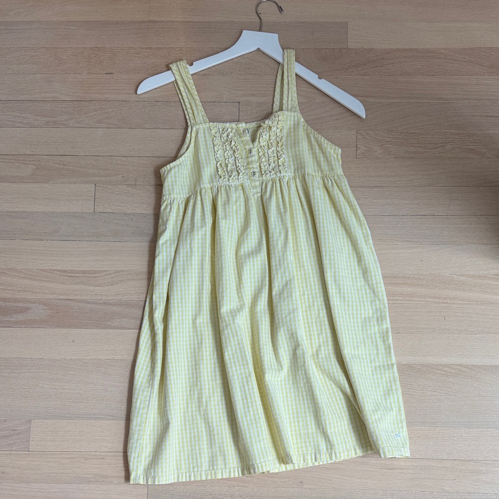 Petit Plume Yellow Striped Sleeveless Kids Night Gown Dress